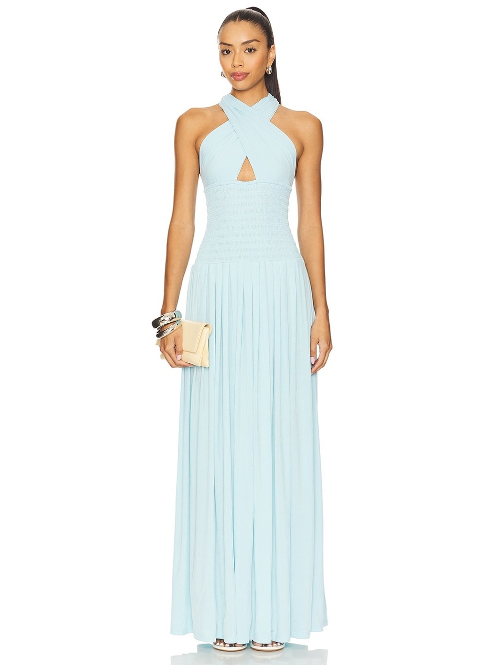 OW Collection  Rhea Maxi Dress in Sky Blue